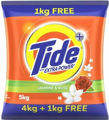 Tide Plus Extra Power Jasmine And Rose Detergent Powder - 5 kg