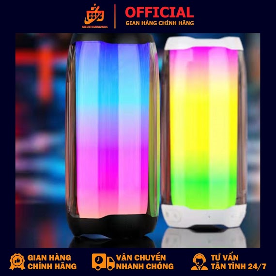 Loa Bluetooth Pulse 4 Mini Có Đèn Led Rgb Theo Âm Nhạc, Âm Thanh Sống Động, Công Suất 10W, Nhiều Màu Sắc