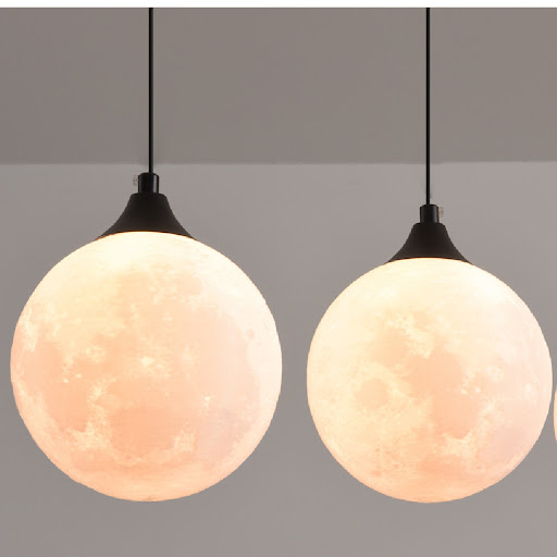 Title 8, Nordic Moon Lamp Luxury Dining Room Table Bar R...