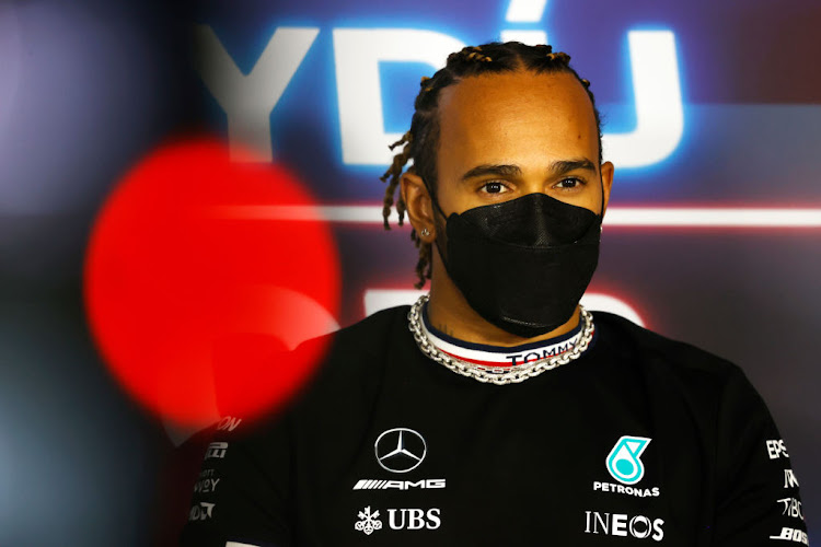 Lewis Hamilton talks in the drivers' press conference during previews ahead of the F1 Grand Prix of Hungary at Hungaroring on July 29 2021 in Budapest, Hungary.