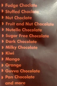 Chocolatiear menu 1