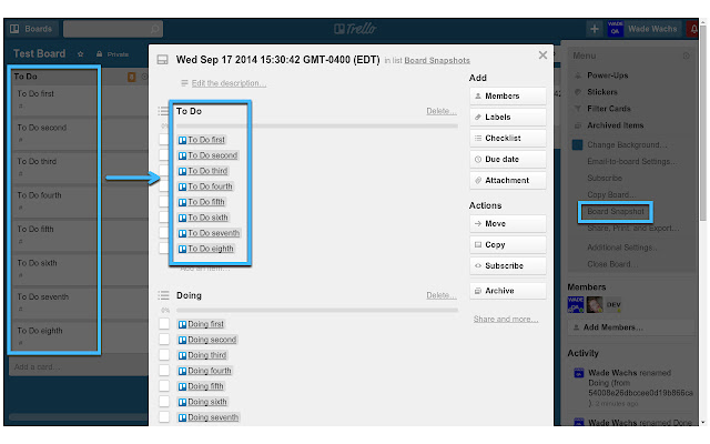 Sharing links to cards, boards, comments and actions, Trello