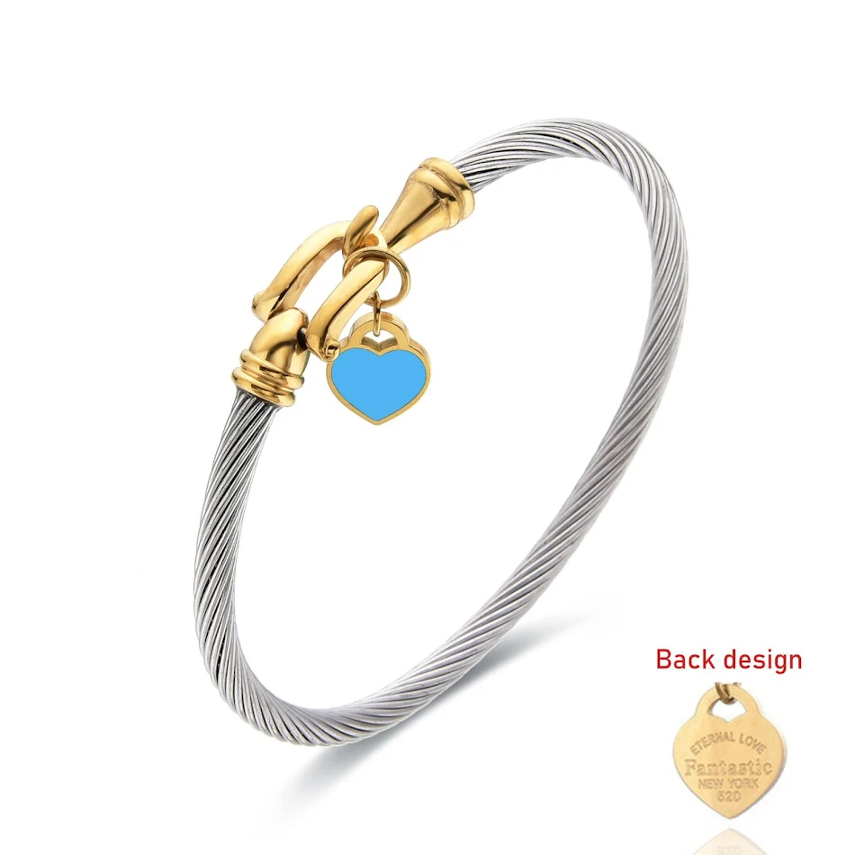 Bracelet en corde d'acier titane U Head Hooks, robuste et élégant. Design nautique pour homme, idéal pour un look quotidien et aventureux.