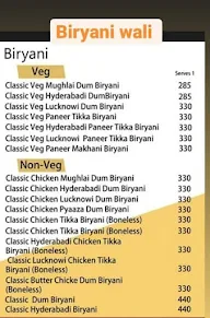 Biryani Wali menu 1