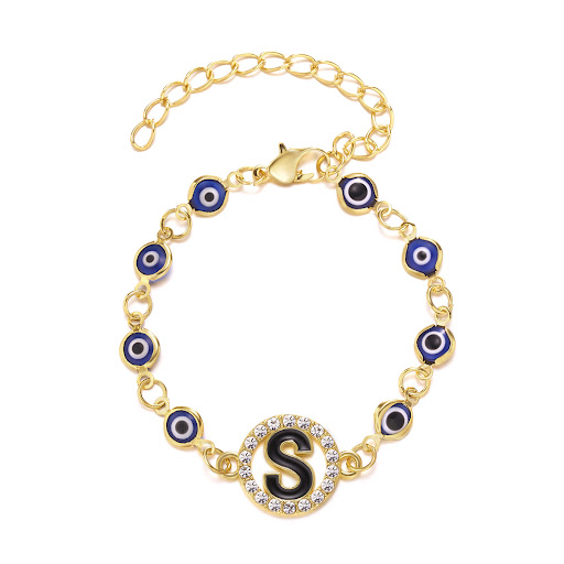 Title 12, Blue Eyes Alloy Adjustable Bracelet. Stylish an...