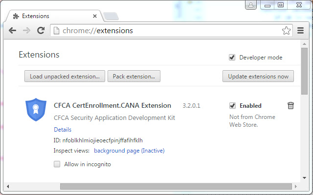 CFCA CertEnrollment.CreditEase Extension