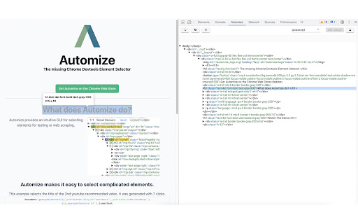 Automize - Testing/Scraping Tool