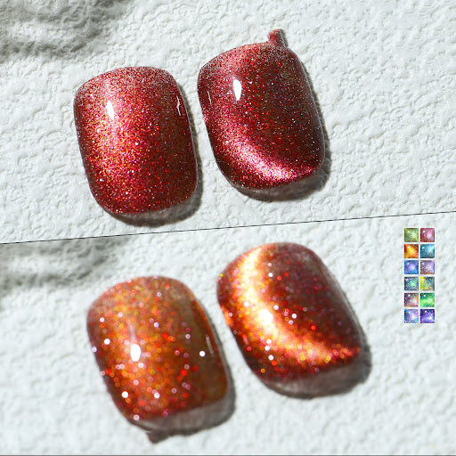 Title 6, Aurora Mystical Galaxy Cat-Eye Shiny Nail Gel P...