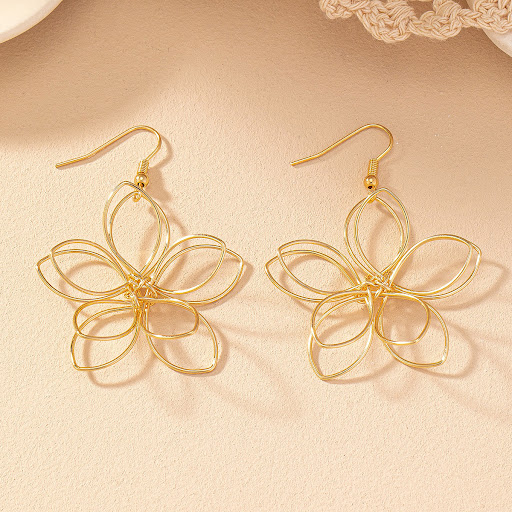 Title 2, Popular Sweet Elegance Metal Weave Earrings Sim...