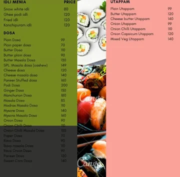 The Kerala House And Cafe menu 