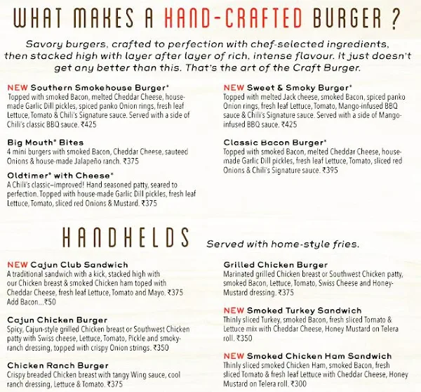 Chili's Grill & Bar menu 