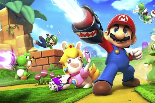 Mario teams up with mustachioed Rabbids in 'Kingdom Battle'.