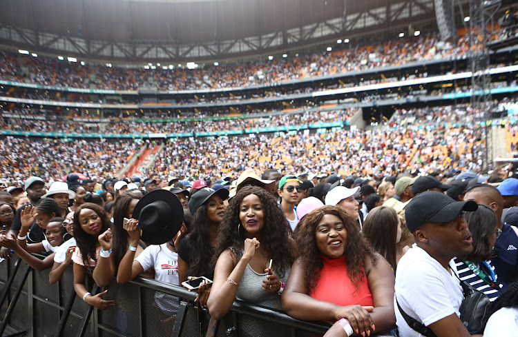 Thousands of people came out to celebrate the Mandela 100 Global Citizen Festival at Johannesburg's FNB Stadium on December 2 2018.