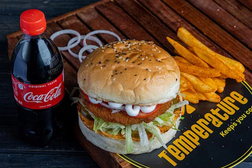 Veg Burger + Periperi Fries (M) + Drink