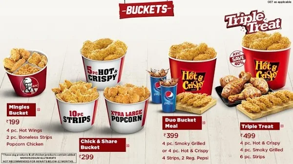 KFC menu 