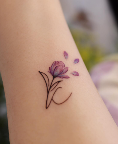 Floral Watercolor Tattoo