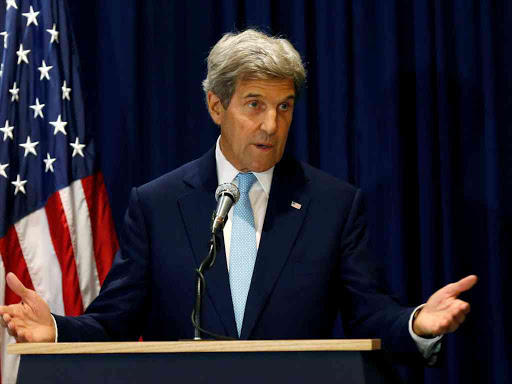 US Secretary of State John Kerry addresses a news conference in Kenya's capital Nairobi, August 22, 2016. /REUTERS