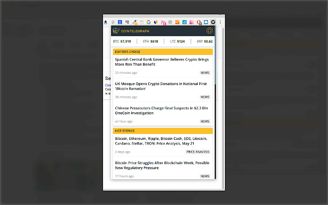 Cointelegraph — Bitcoin & Ethereum News chrome extension