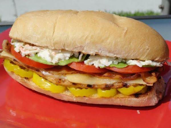 Teriyaki Chicken Hoagie Club Sandwich_image