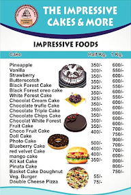 The Impressive Cakes & More menu 1