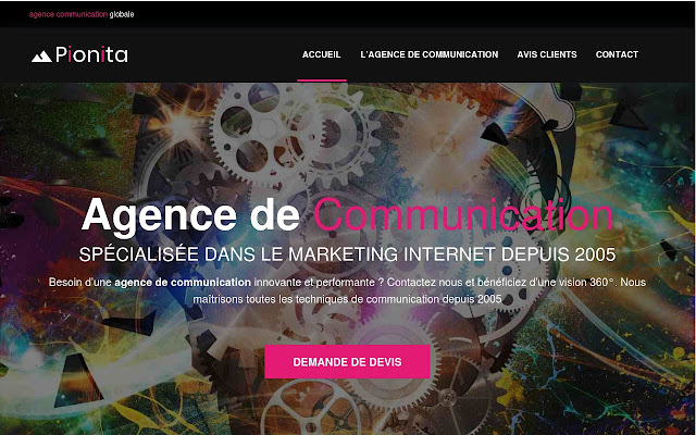 Agence de communication Pionita chrome extension