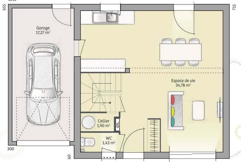  Vente Terrain + Maison - Terrain : 213m² - Maison : 74m² à Gretz-Armainvilliers (77220) 