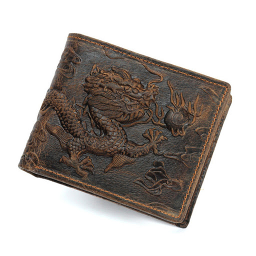 Title 6, Retro Handmade Wallet Mens Short Wallet Chines...
