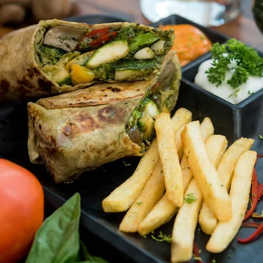 Grilled Vegetable with Pesto Wrap