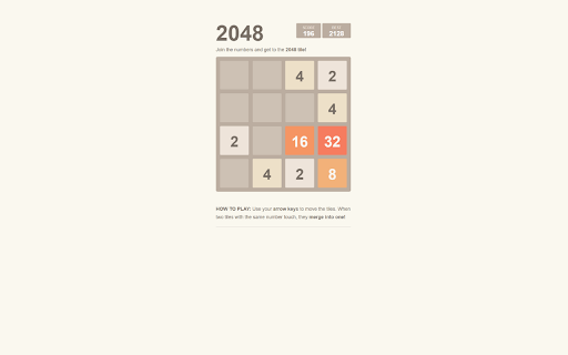 Chrome 的 2048