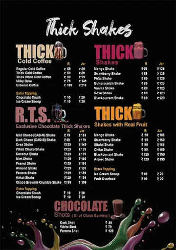 Rts Cafe menu 