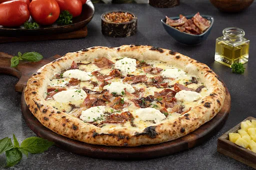 Naples - Crispy Bacon With Burrata Cheese Pizza