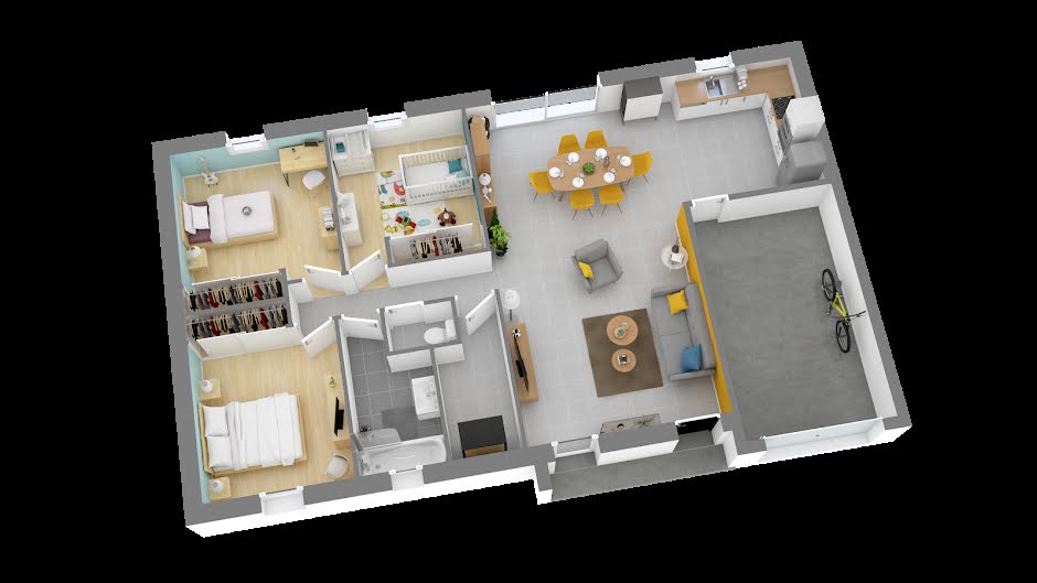 Vente maison neuve 4 pièces 83 m² à La Tourlandry (49120), 159 215 €