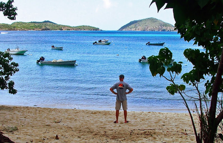 Fishing boats at Hull Bay in St. Thomas.