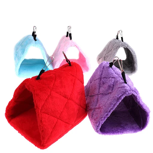 Winter Warm Bird Nest Parrot Budgerigar Flannel Cotton Nest For Hammock Cage Hut Tent Bed Hanging Cave Small Pets Bird S