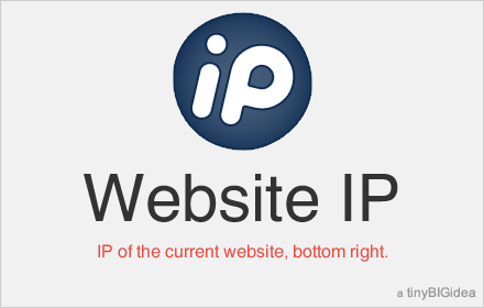Website IP chrome extension