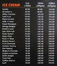 Rupa Ice Cream menu 3