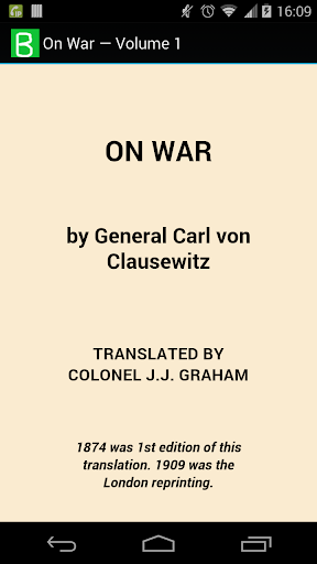 On War — Volume 1