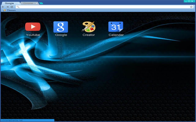 Dark Abstract Blue Theme chrome extension