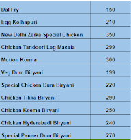 New Delhi Zaika Restaurant menu 1