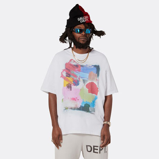 Title 3, Graffiti Print Cotton Short-sleeved Casual Unis...