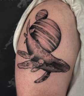 A Whale With Planet 