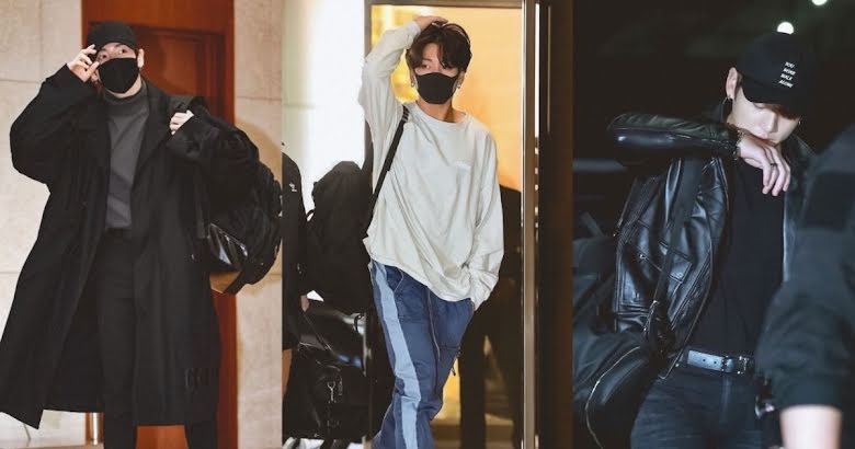 Here's What BTS Wore To The Airport On Their Way To The BBMAs