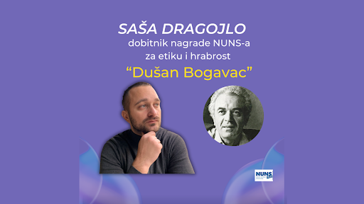 Saša Dragojlo dobitnik novinarske nagrade 'Dušan Bogavac' za 2023. godinu