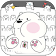 Clavier Kawaii Ours Blanc icon