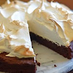 Flourless Chocolate Cake with Meringue Topping was pinched from <a href="http://www.onceuponachef.com/2015/03/flourless-chocolate-cake-meringue-topping.html" target="_blank">www.onceuponachef.com.</a>