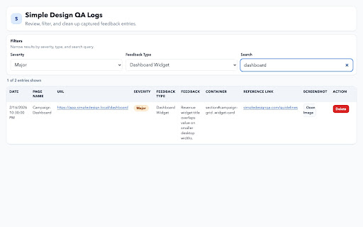 Simple Design QA screenshot 3