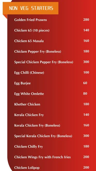 Kuttanadu menu 