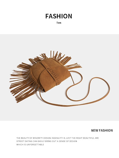 Title 12, Woven Semicircle Soft Leather Fashionable Tasse...