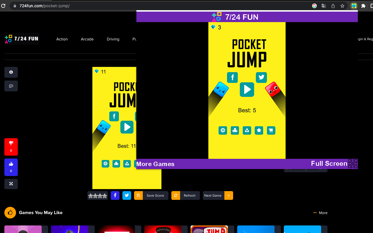 Pocket Jump Game - Html5 Game Preview image 1