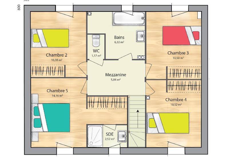  Vente Terrain + Maison - Terrain : 790m² - Maison : 109m² à Gisors (27140) 